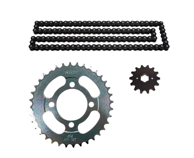KIT DE SPROCKET AT110-AT125 SPROCKET TRASERO 36T,PIÑON 14T,PASO DE LA CADENA 428H,N° DE ESLABON 110L