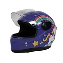 CASCO DE MOTOCICLISTA INFANTIL MEK FANTASY PURPURA C/LUZ