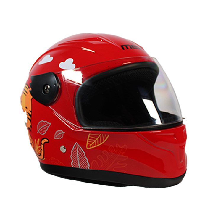 CASCO DE MOTOCICLISTA INFANTIL MEK TIGGER ROJO C/LUZ