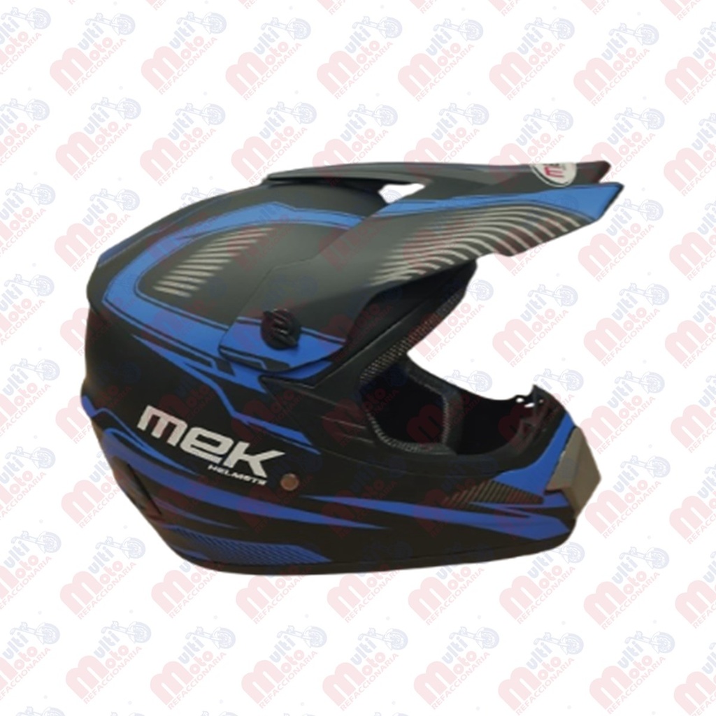 CASCO CROSS MK505 model K4 Shell Matte  Black Decal Blue MEK