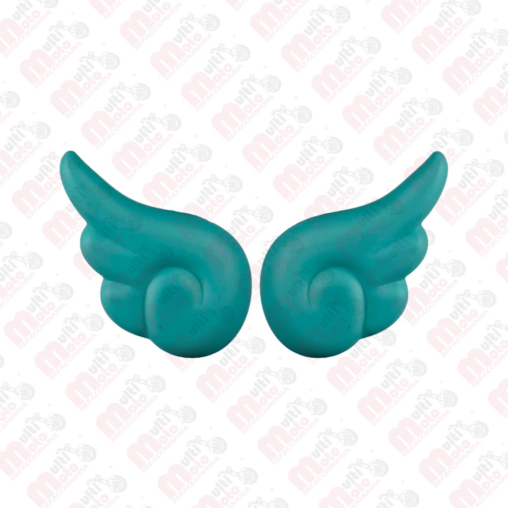 Adorno alas de angel para casco verde