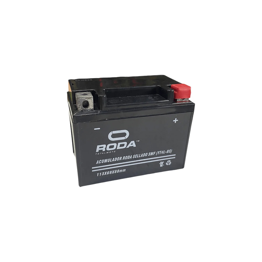 ACUMULADOR YT4L-BS RODA (110L/67W/85H) (C/6)