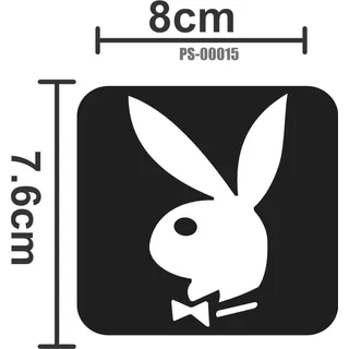 CALCOMANIA CONEJITO PLAYBOY NEGRO