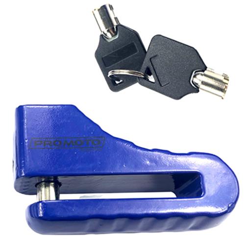CANDADO DISCO FRENO PROMOTO ACERO AZUL 10MM