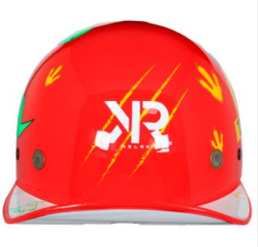 CASCO CACHUCHA INFANTIL TRIASSIC ROJO BRILLANTE