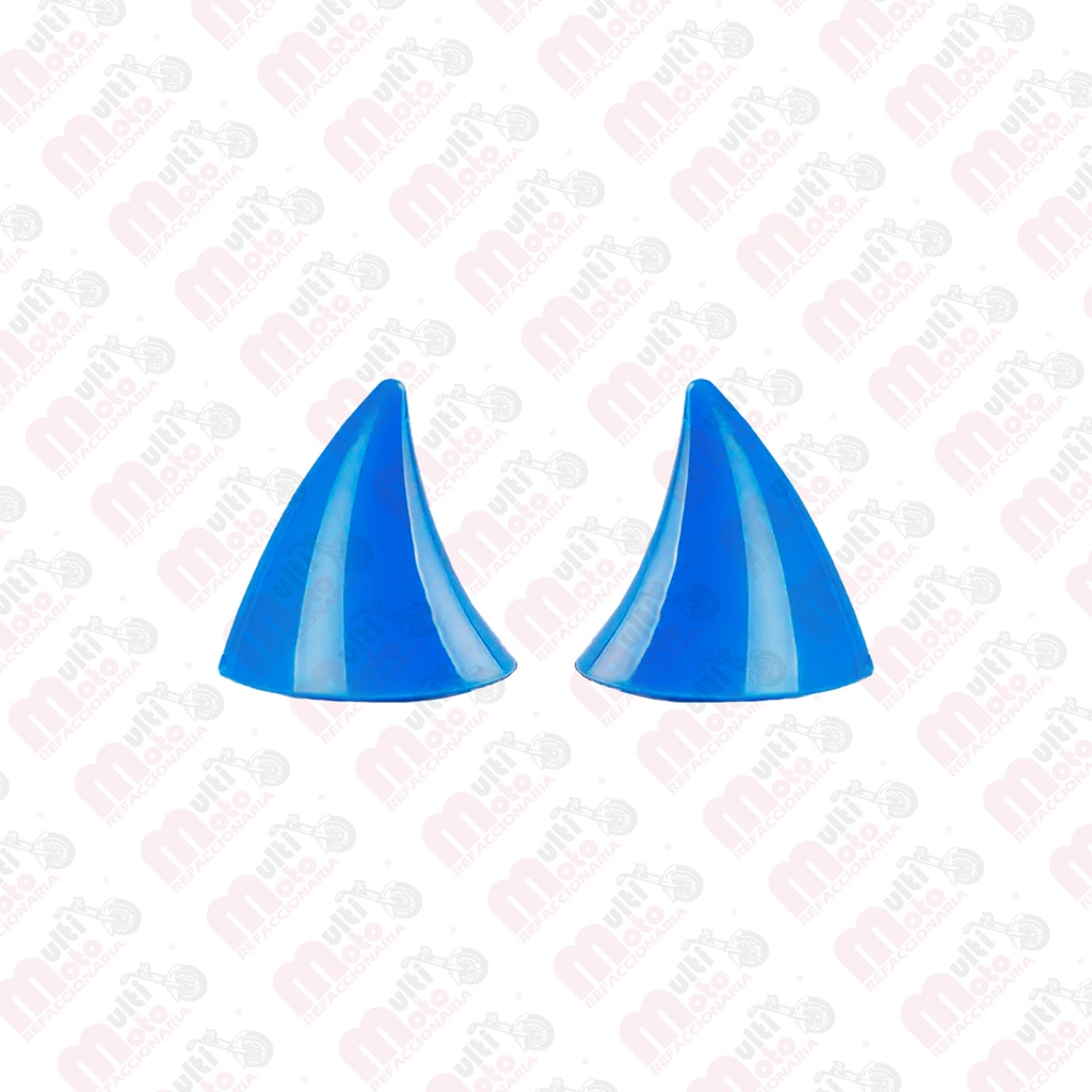 Cuernito largo para casco azul