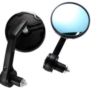 ESPEJOS REDONDOS NEGROS CAFE RACER