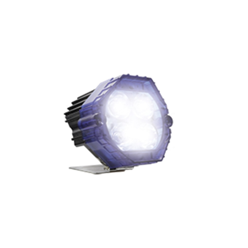 FARO AUXILIAR REDONDO LED BLANCO CARCASA AZUL, CONTORNO RGB