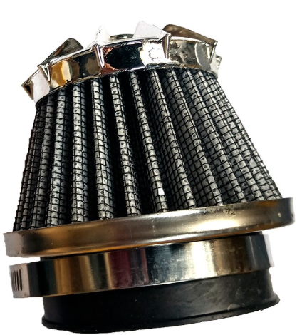 FILTRO AIRE UNIVERSAL CONICO CORTO 35/42/48MM PLATA