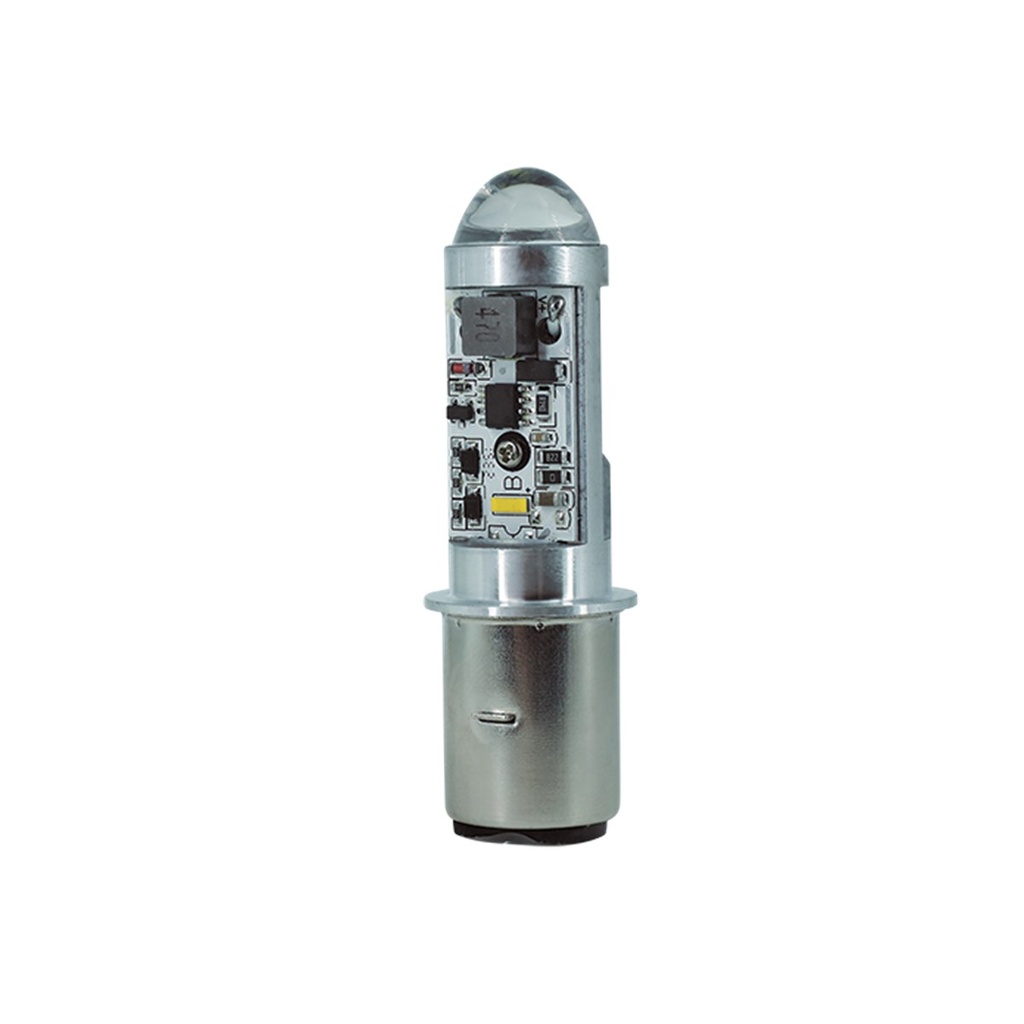 FOCO DE FARO LED MEDIA VUELTA CON LUPA LUZ BLANCA Y AMARILLA 2 LED