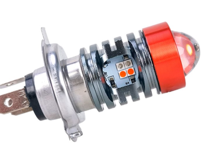 FOCO LED ALUMINIO H4 IR802 12-80V 12W/12W 1500LM LUZ AMARILLO/BLANCO OJO ANGEL