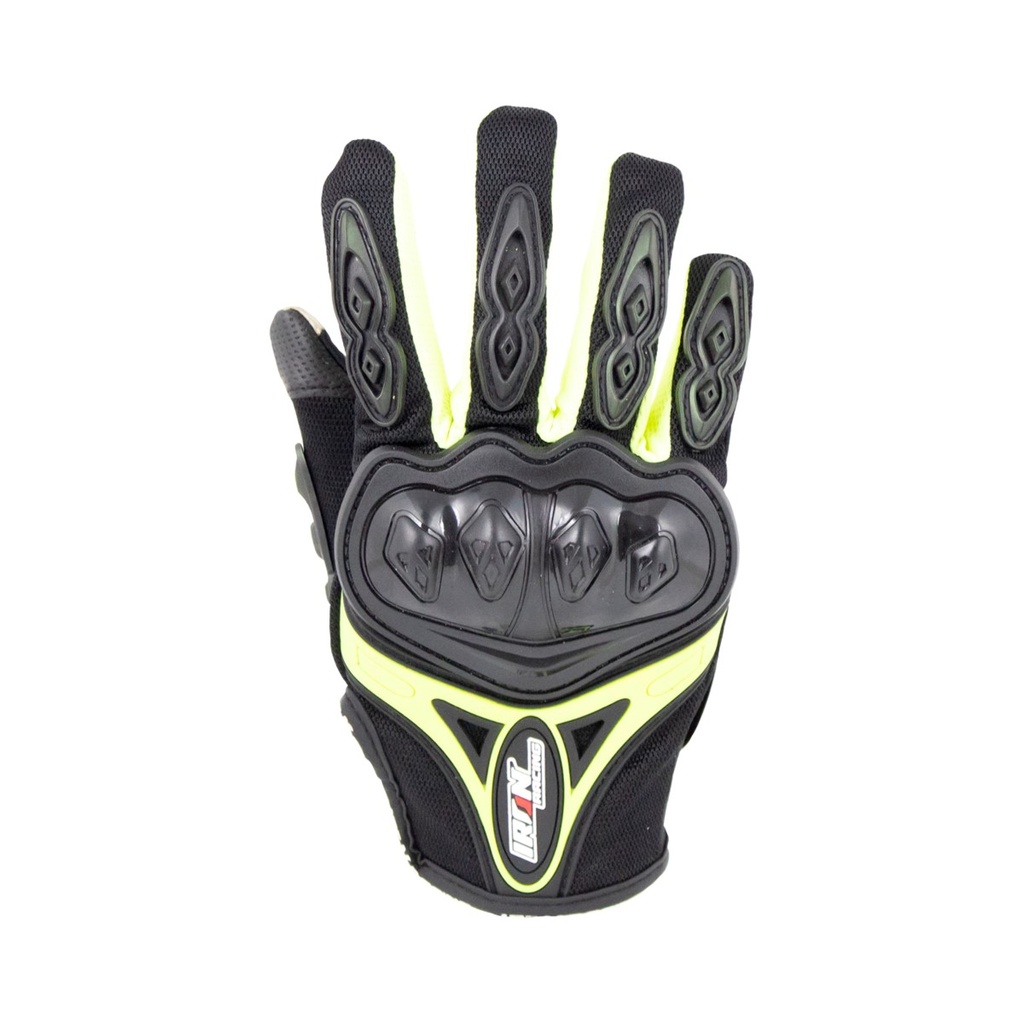 GUANTE P/MOTOCICLISTA IRON RACING TACTIL TOUCH NAVEGADOR VERDE TALLA M