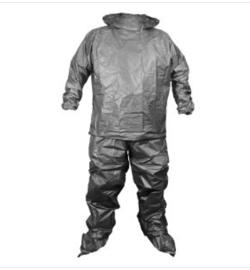 IMPERMEABLE ECONOMICO ADVENTURE 360 UNISEX TALLA XL CALIBRE 2.5 CHAMARRA, PANTALON C/BOTAS NEGRO