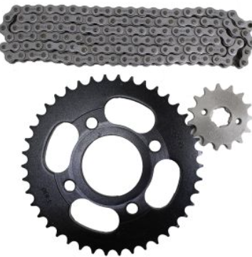 KIT DE SPROCKET KIIRUS CADENA REFORZADA 428H-124L SPROCKET 42T/15T FT-180 / DT-200 SPORT / FT-200 / FT-200 AMARILLA / FT-250 / FT-250TS / RT-180 11-13