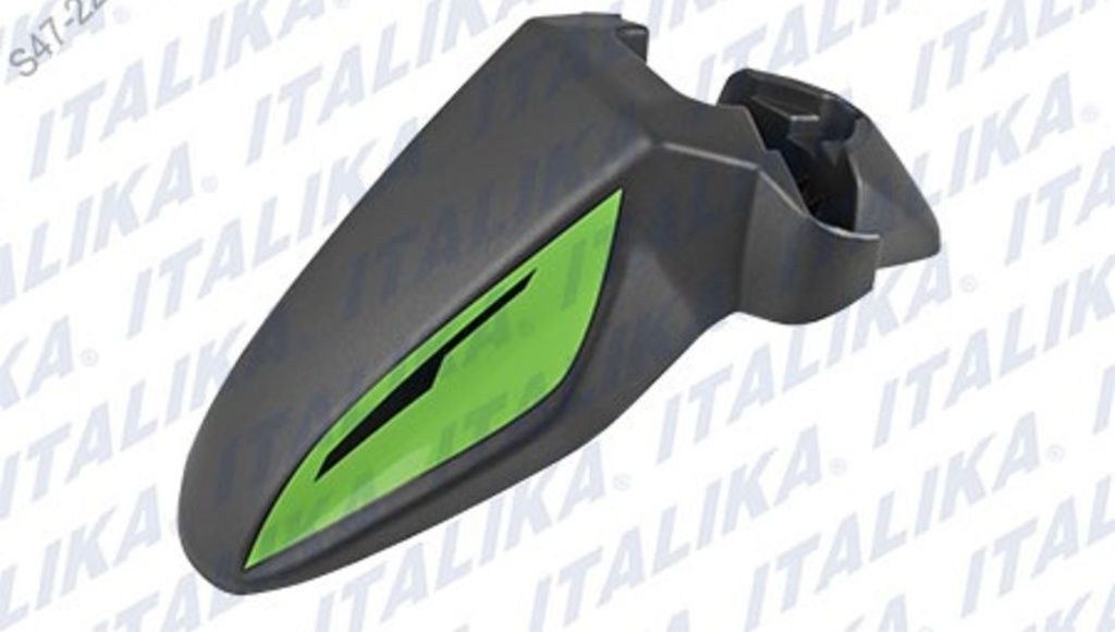 SALPICADERA DEL NEGRO VERDE FLUORESENTE