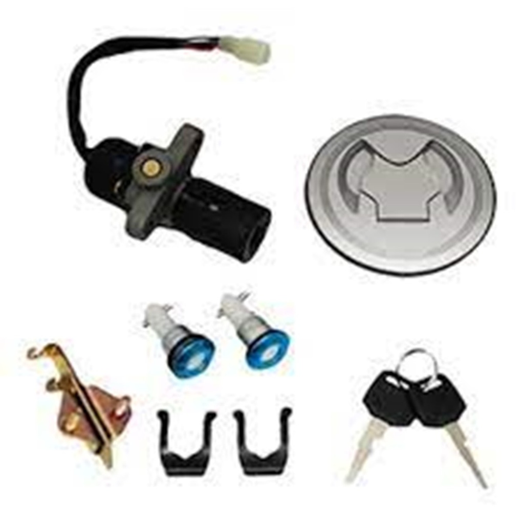 SWITCH INTERRUPTOR DE ENCENDIDO TAPON DE GASOLINA Y SEGURO DE ASIENTO 12 Vcc C/JUEGO DE LLAVES