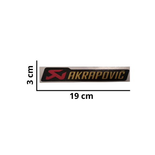 CALCOMANIA HORQUILLA AKRAPOVIC 3CM X 19CM 