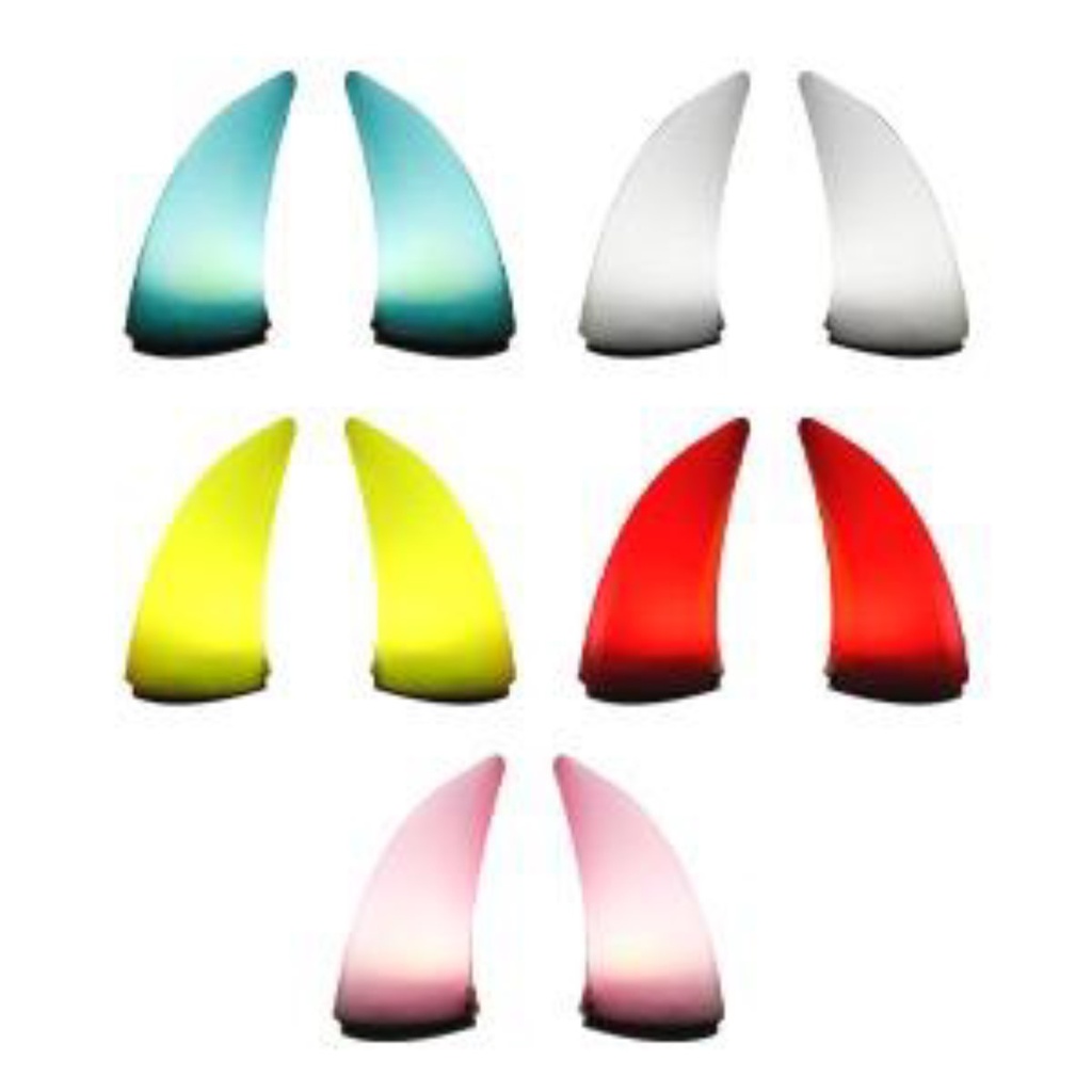Cuernito para casco con luz