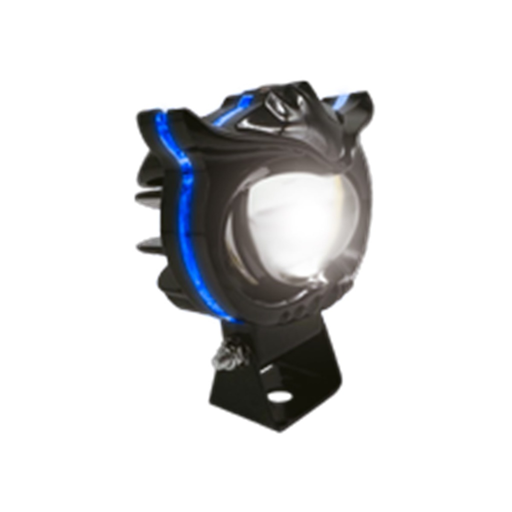 FARO LED BUHO UNA LUPA CON HALO INTERMEDIO (AZUL-AMARILLO-BLANCO)