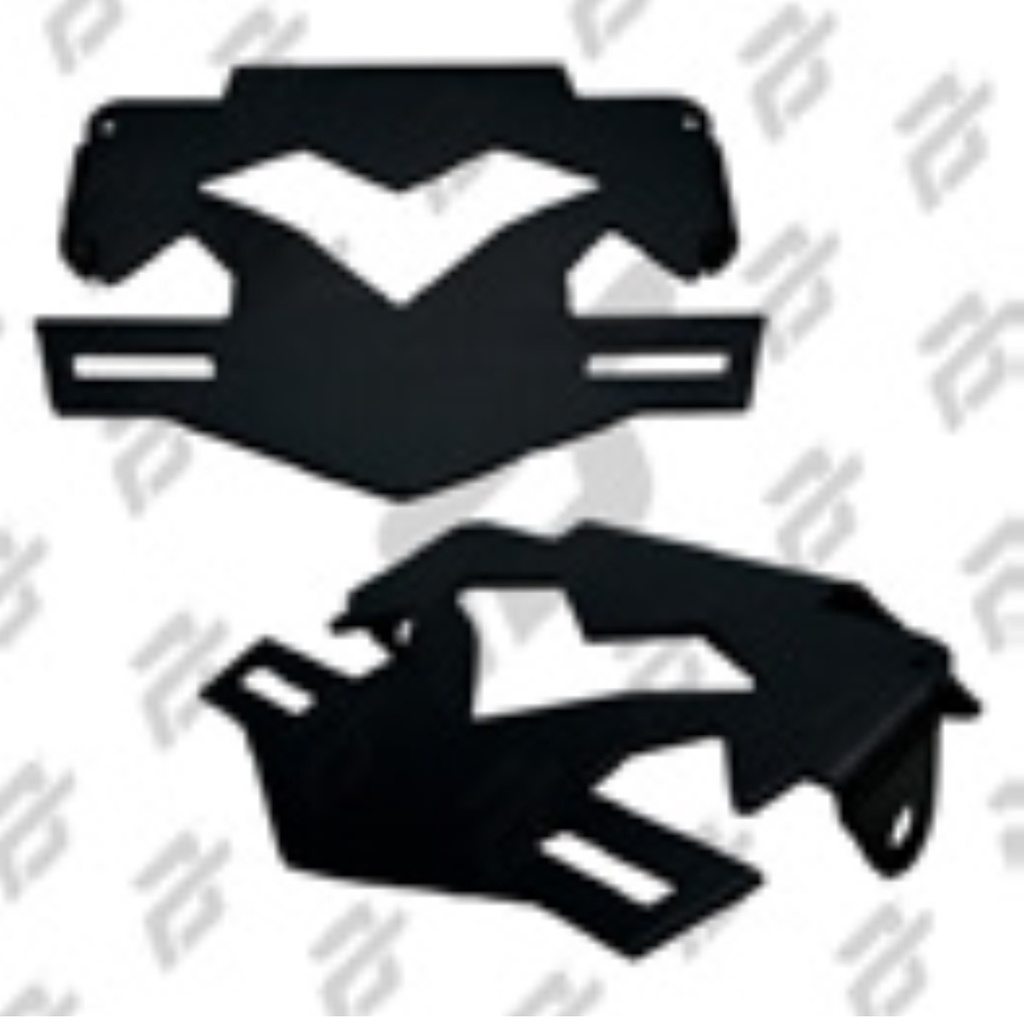 PORTA PLACA NEGRO UNIVERSAL