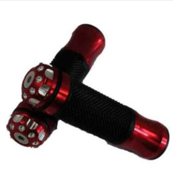 [PUÑ-104R] PUÑOS ALUMINIO ROJO CON GOMA ANTIDERRAPANTE CON PUNTA ALUMINIO CON TUBO MOVIL