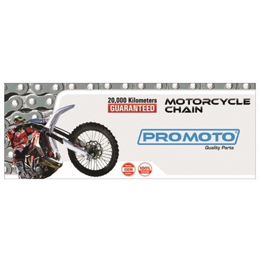 [6502-1206] CADENA 428H -108L REFORZADA DORADA PROMOTO PLATINO