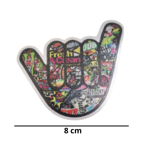 [REF-044] CALCOMANIA REFLEJANTE MANO COLLAGE 8X7 CM