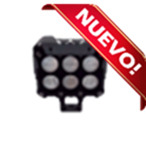 [RS-LED-13153Y-W] FARO LED 6 LUPAS CUADRADO CON VICERA LUZ AMARILLO-BANCO