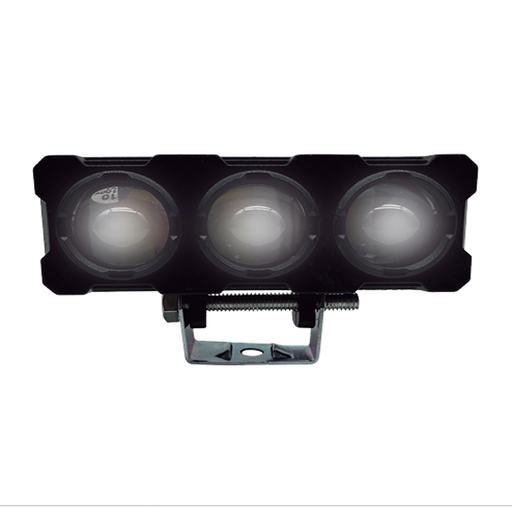 [RS-LED-13124Y-W] Faro auxiliar led tipo barra 3 lupas luz amarillo-blanco con estrobo.