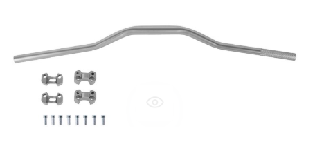 [BAS-1103-8613] KIT MANUBRIO ANCHO CON ABRAZADERA MONTAJE ELEVADOR ALUMINIO PREMIUM IRON RACING IR8610 PLATA