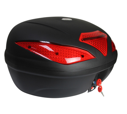 [97-0053-001] CAJA TRASERA NEGRA CON LED 43 LITROS RODA