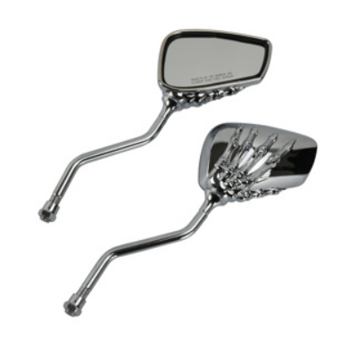 [16-7010-001] ESPEJO DERECHO/IZQUIERDO D/D DECORATIVO ESQUELETO CROMADO SET SUSTITUYE A 16-5218-001