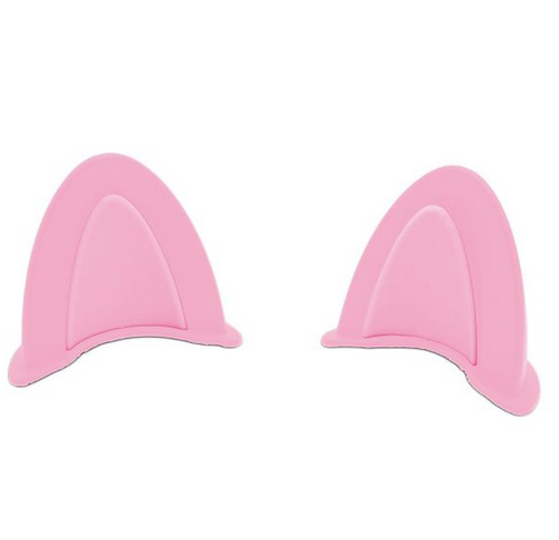 [ACC-002RR] OREJAS DE OSO PARA CASCO PLASTICO ROSA CON ROSA UNIVERSAL PARA TODO TIPO DE CASCOS