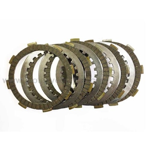 [2404-1052] DISCO EMBRAGUE PASTA P/ITALIKA FT125 C/LAMINA (9 PZS) PROMOTO,