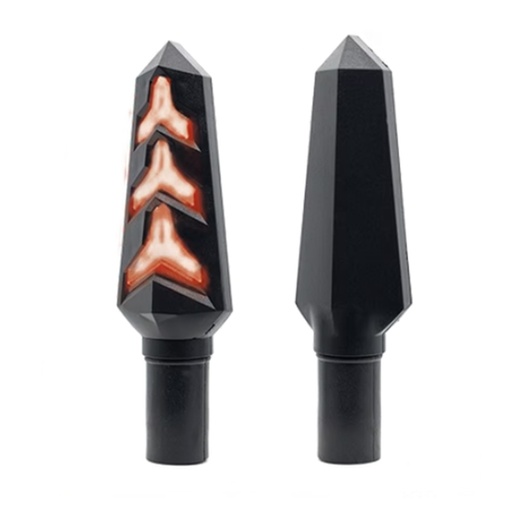 [OK-DIR-A009] DIRECCIONAL LED SECUENCIAL TIPO RAYO AMAR-ROJO UNIVERSAL