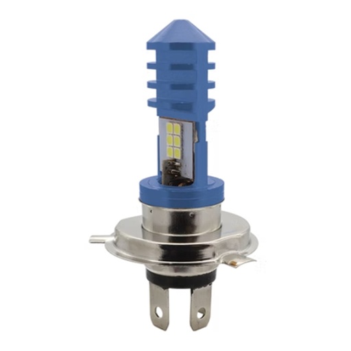 [OK-FOC-A010] FOCO DE FARO 12 HIPER LED POTENTE H4 CARCASA AZUL LUZ BLANCA