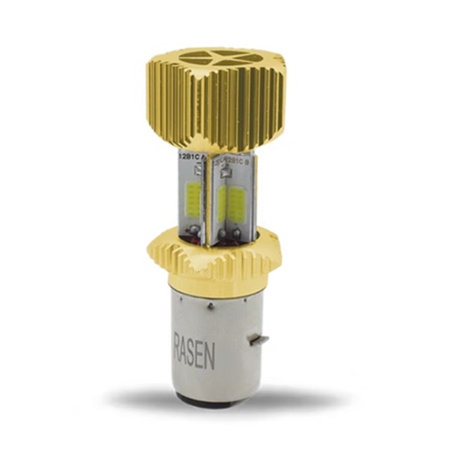 [OK-FOC-A021] FOCO DE FARO LED MEDIA VUELTA LUZ BLANCA OCHO LADOS CARCASA DORADA