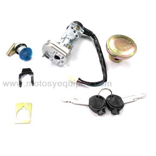 [3406-1051] INTERRUPTOR LLAVE ENCENDIDO ITALIKA AT110 RT COMPLETO PROMOTO