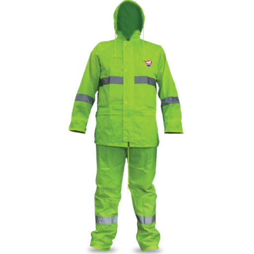 [DZ1005-XL] IMPERMEABLE 2PZAS ALTA VISIB VDE  T-XL