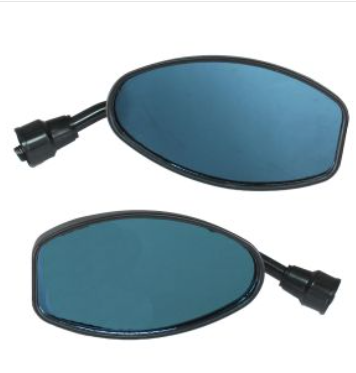 [ESP-A34RO] ESPEJOS ALIEN NEGROS 10 mm CARCASA ROJO CARBON UNIVERSAL