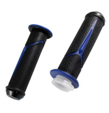 [PUÑ-151] PUÑOS NEGRO / AZUL CON TUBO MOVIL MANUBRIO 7/8