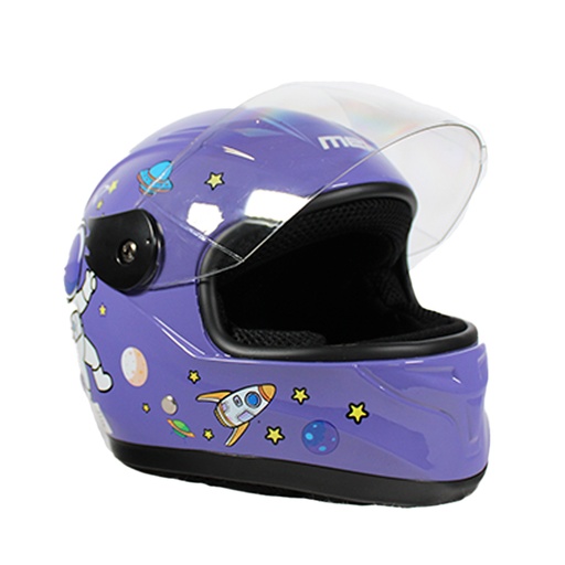 [MC-INF-004] CASCO DE MOTOCICLISTA INFANTIL MEK ASTRO KID MORADO C/LUZ