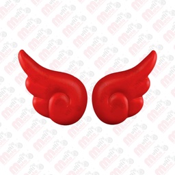 [MZ-1295-RO] Adorno alas de angel para casco rojo