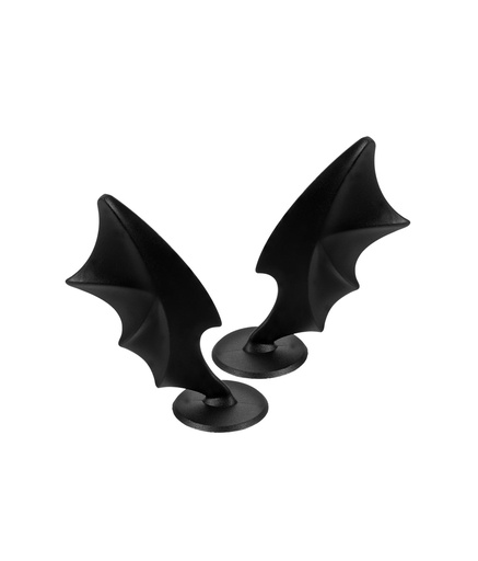 [MZ-1295-NG] Adorno alas de angel para casco Negras