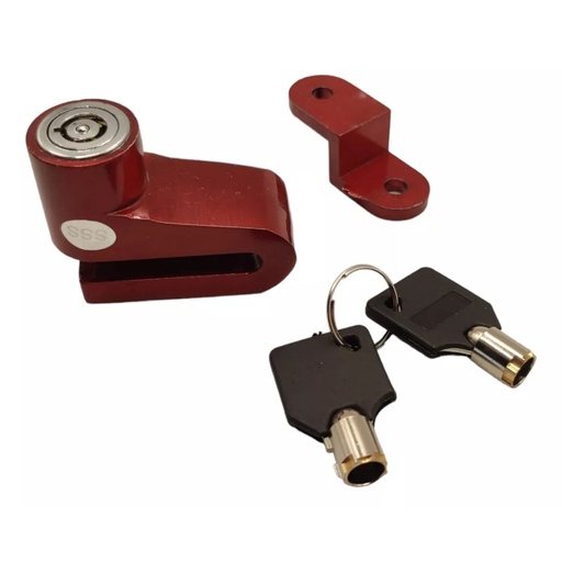 [CDM-010] CANDADO FRENO DE DISCO ROJO