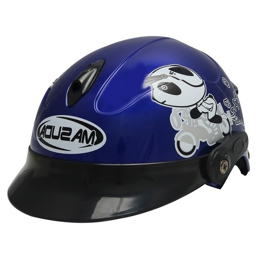 [CAS-7101-1951] CASCO NIÑO 1/2 ABS MSD-508 MOTOCICLISTA AZUL