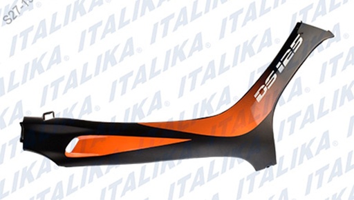 [F13012102] CUBIERTA DER NEGRO MATE NARANJA DS125