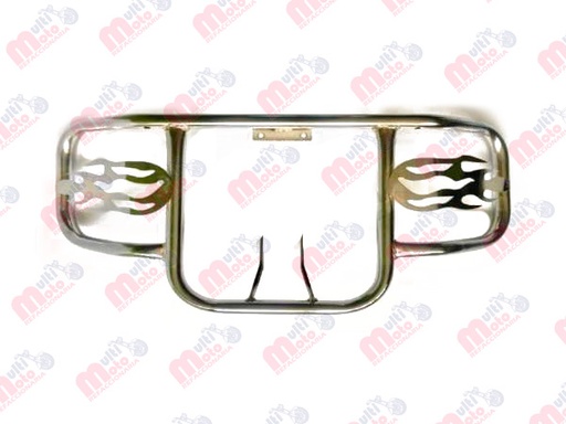 [01-FLMCRO] DEFENSA UNIVERSAL TIPO FLAMA TUBO 1" CAL. 16 CROMO)