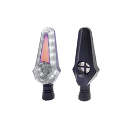 [RS-DIR-0055Y-W] DIRECCIONAL LED SECUENCIAL TIPO HELICE UNIVERSAL (AMARILLO-BLANCO)