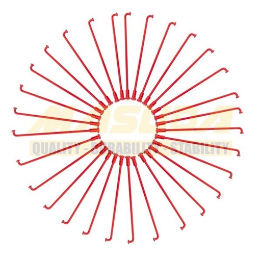 [RAY-1511-0120] JGO RAYOS REFORZADO ALTA CALIDAD 8G-170 CG125 DELANTERA/RXZ-100 RX115 ROJO